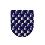 Trippy Skull Pattern Print Toilet Lid Cover