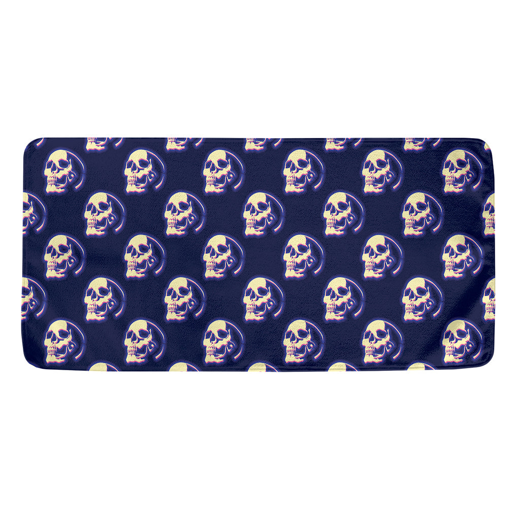 Trippy Skull Pattern Print Towel