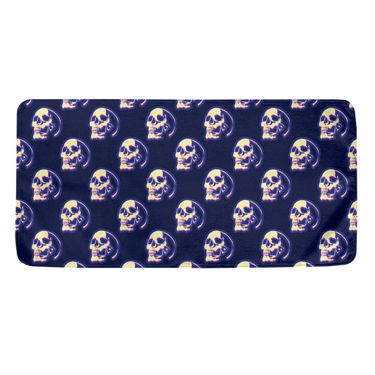 Trippy Skull Pattern Print Towel