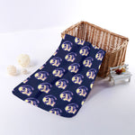 Trippy Skull Pattern Print Towel