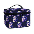 Trippy Skull Pattern Print Travel Makeup Bag
