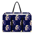Trippy Skull Pattern Print Utility Tote Bag