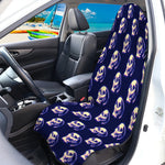 Trippy Skull Pattern Print Waterproof Car Seat Cover