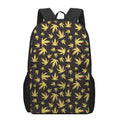 Trippy Weed Leaf Pattern Print 17 Inch Backpack