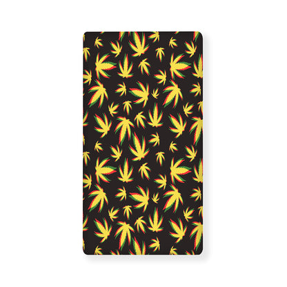 Trippy Weed Leaf Pattern Print Baby Crib Sheet