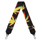 Trippy Weed Leaf Pattern Print Bag Strap