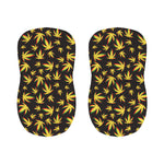 Trippy Weed Leaf Pattern Print Bar Stool Covers