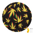 Trippy Weed Leaf Pattern Print Basketball