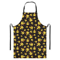Trippy Weed Leaf Pattern Print Bib Apron With Pocket