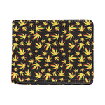 Trippy Weed Leaf Pattern Print Bifold Wallet