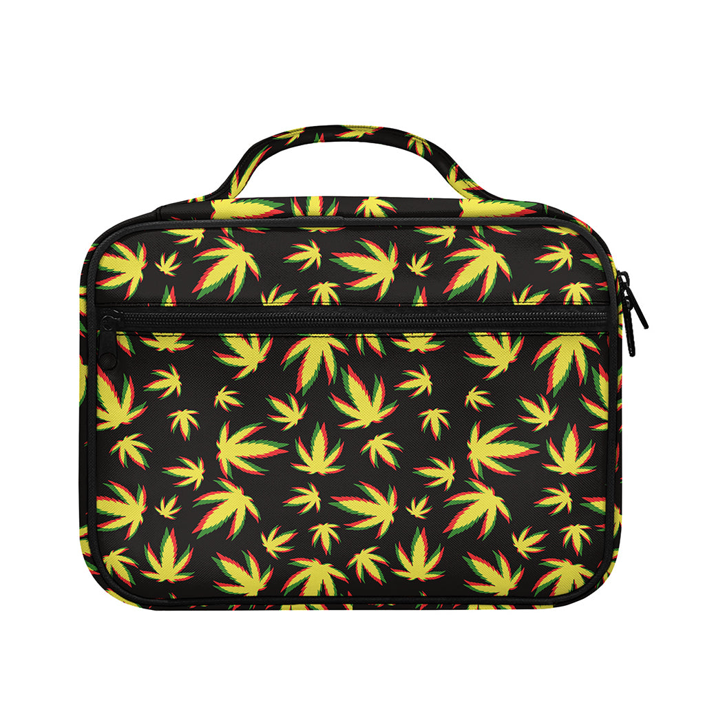 Trippy Weed Leaf Pattern Print Briefcase Bible Bag