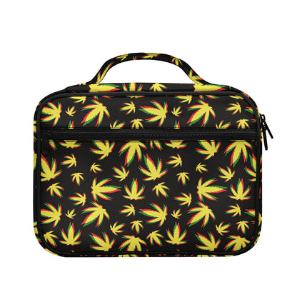 Trippy Weed Leaf Pattern Print Briefcase Bible Bag