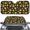 Trippy Weed Leaf Pattern Print Car Windshield Sun Shade
