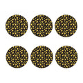Trippy Weed Leaf Pattern Print Coaster Set