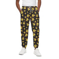 Trippy Weed Leaf Pattern Print Cotton Sweatpants