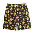 Trippy Weed Leaf Pattern Print Cotton Shorts