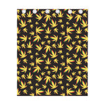 Trippy Weed Leaf Pattern Print Curtain