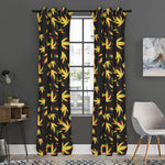 Trippy Weed Leaf Pattern Print Curtain
