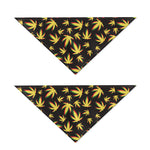Trippy Weed Leaf Pattern Print Dog Bandana