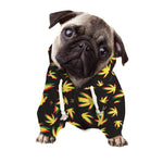 Trippy Weed Leaf Pattern Print Dog Zip Up Hoodie