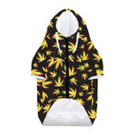 Trippy Weed Leaf Pattern Print Dog Zip Up Hoodie