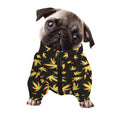 Trippy Weed Leaf Pattern Print Dog Zip Up Jacket