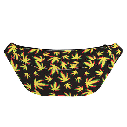 Trippy Weed Leaf Pattern Print Fanny Pack