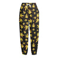Trippy Weed Leaf Pattern Print Fleece Lined Knit Pants