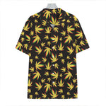 Trippy Weed Leaf Pattern Print Hawaiian Shirt