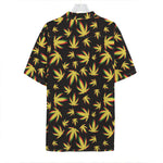 Trippy Weed Leaf Pattern Print Hawaiian Shirt
