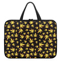 Trippy Weed Leaf Pattern Print Laptop Sleeve With Handle