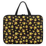 Trippy Weed Leaf Pattern Print Laptop Sleeve With Handle