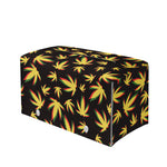 Trippy Weed Leaf Pattern Print Leather Tissue Box Cover