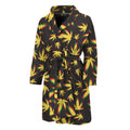 Trippy Weed Leaf Pattern Print Men's Bathrobe