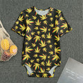 Trippy Weed Leaf Pattern Print Men's Bodysuit