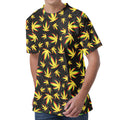 Trippy Weed Leaf Pattern Print Men's Velvet T-Shirt