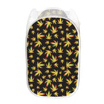 Trippy Weed Leaf Pattern Print Mesh Laundry Hamper
