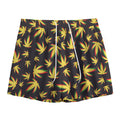 Trippy Weed Leaf Pattern Print Mesh Shorts