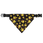 Trippy Weed Leaf Pattern Print Over The Collar Dog Bandana
