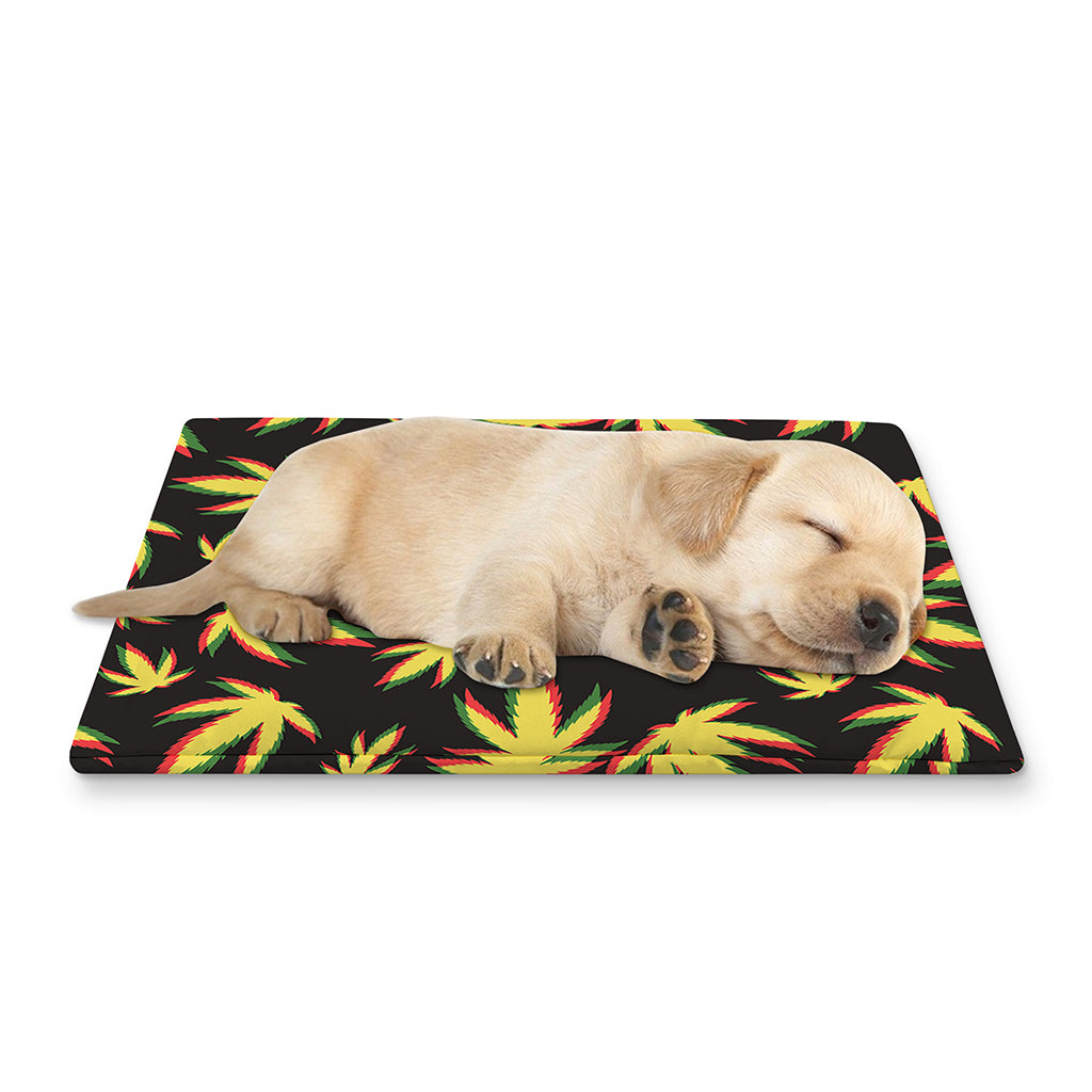 Trippy Weed Leaf Pattern Print Pet Cooling Mat Cover