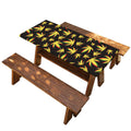 Trippy Weed Leaf Pattern Print Picnic Table Cover