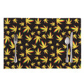 Trippy Weed Leaf Pattern Print Placemat