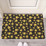 Trippy Weed Leaf Pattern Print Rubber Doormat
