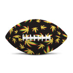 Trippy Weed Leaf Pattern Print Rugby Ball
