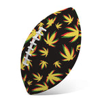 Trippy Weed Leaf Pattern Print Rugby Ball