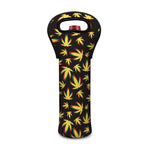 Trippy Weed Leaf Pattern Print Single Neoprene Wine Tote