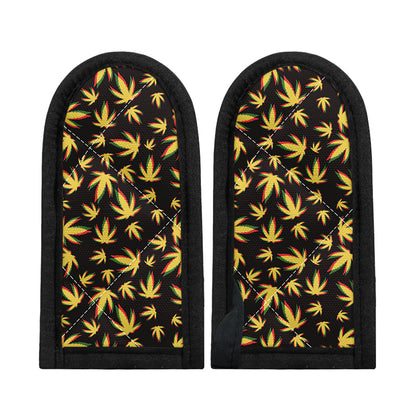 Trippy Weed Leaf Pattern Print Skillet Handle Cover