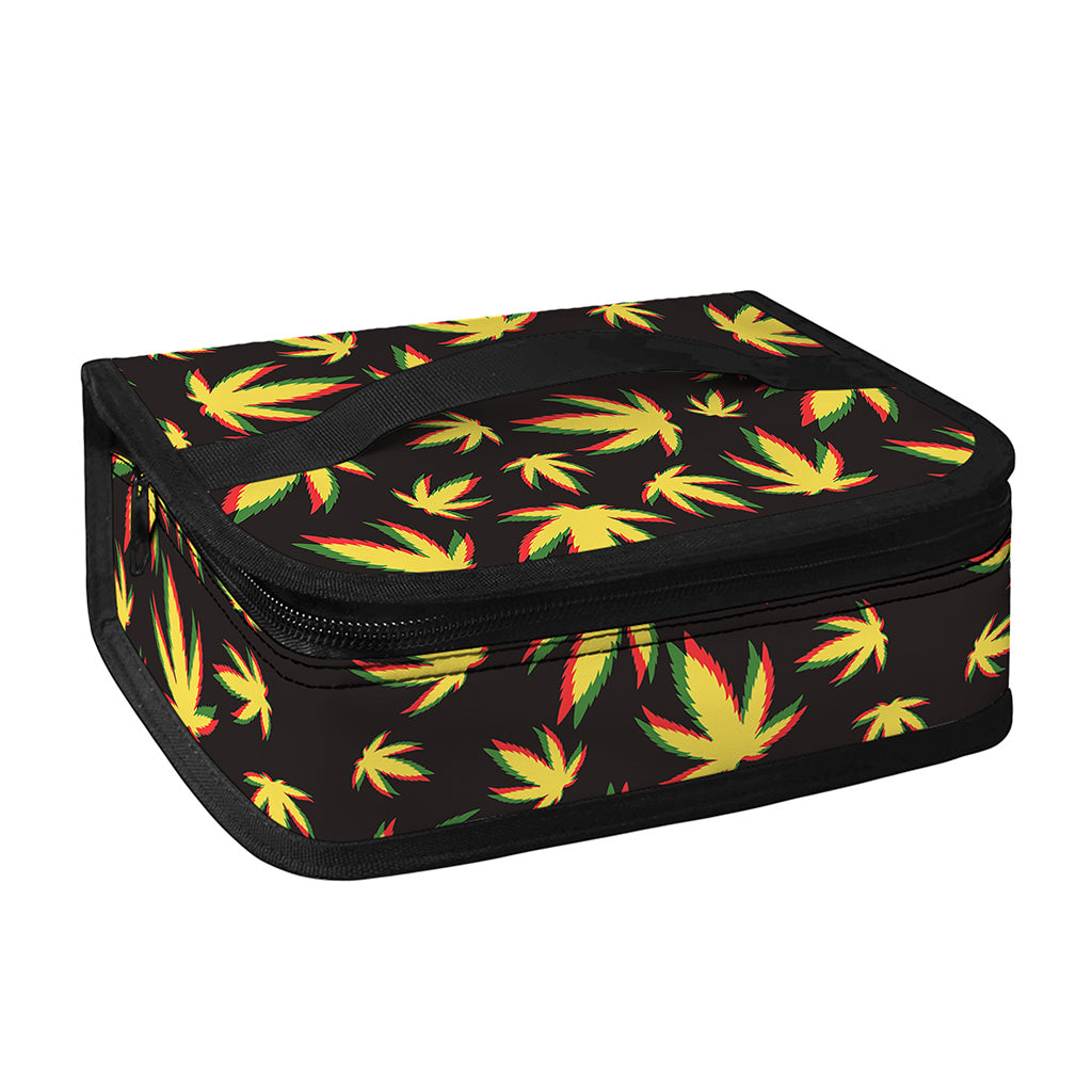 Trippy Weed Leaf Pattern Print Small Lunch Bag