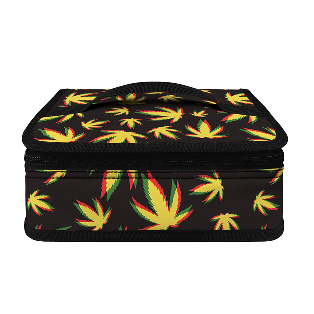Trippy Weed Leaf Pattern Print Small Lunch Bag