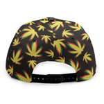 Trippy Weed Leaf Pattern Print Snapback Cap